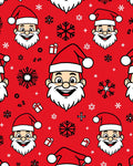 Cheerful Santa Claus Snowflakes Gift Red Rug