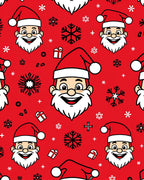 Cheerful Santa Claus Snowflakes Gift Red Rug