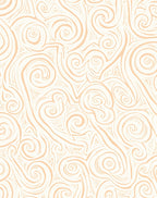 Abstract Swirl Cream Amber Rug
