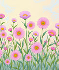 Pink Daisy Field Pattern Rug
