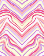 Pastel Wavy Chevron Pattern Rug