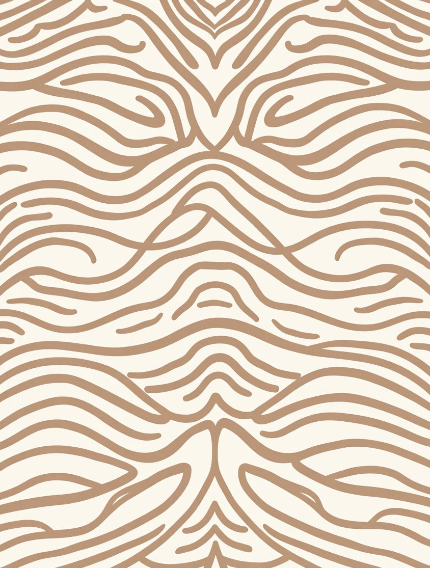 Abstract Wavy Stripe Pattern Rug