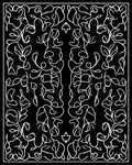 Symmetrical Line Art Floral Pattern Rug