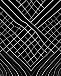 Black White Grid Stripes Pattern Rug