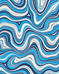 Ocean Swirl Pattern Abstract Rug