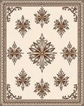 Classic Floral Scrollwork Mandala Design Rug