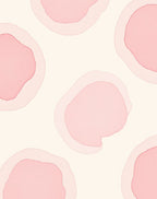Soft Pink Abstract Blob Pattern Rug
