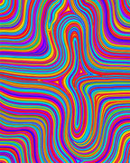 Vibrant Swirls Rainbow Pattern Rug