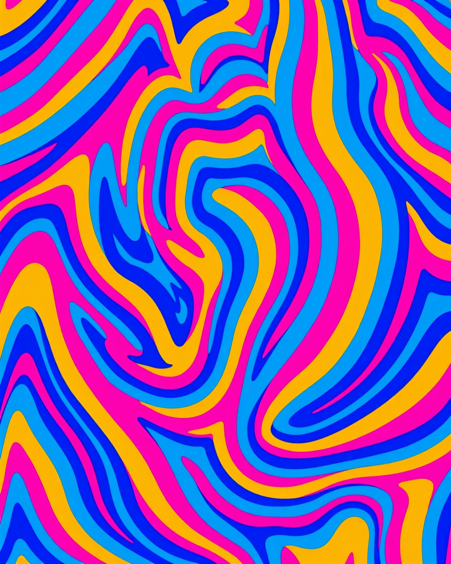 Groovy Abstract Swirls Rug