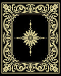 Ornate Floral Border Design Rug