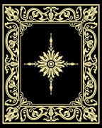 Ornate Floral Border Design Rug