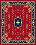 Intricate Diamond Floral Art Rug