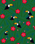 Tropical Toucan Bloom Pattern Rug