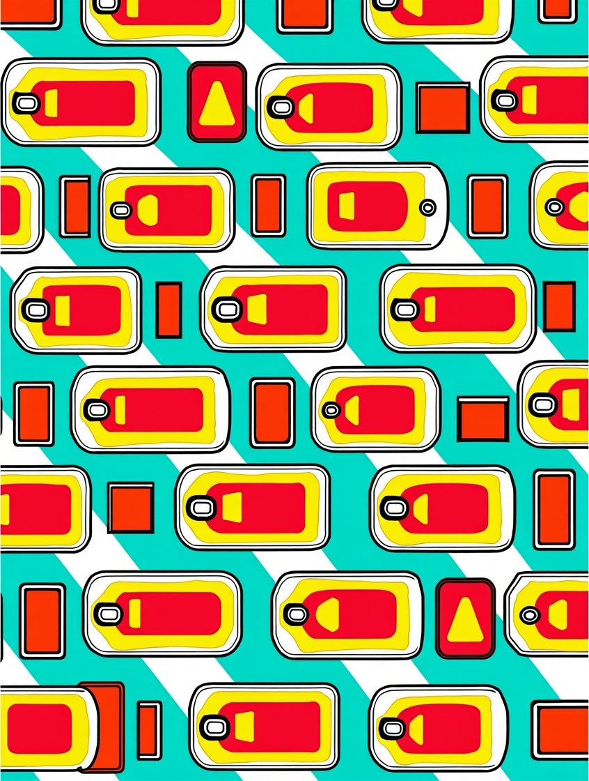 Graphic Pop Art Food Tin Pattern Rug