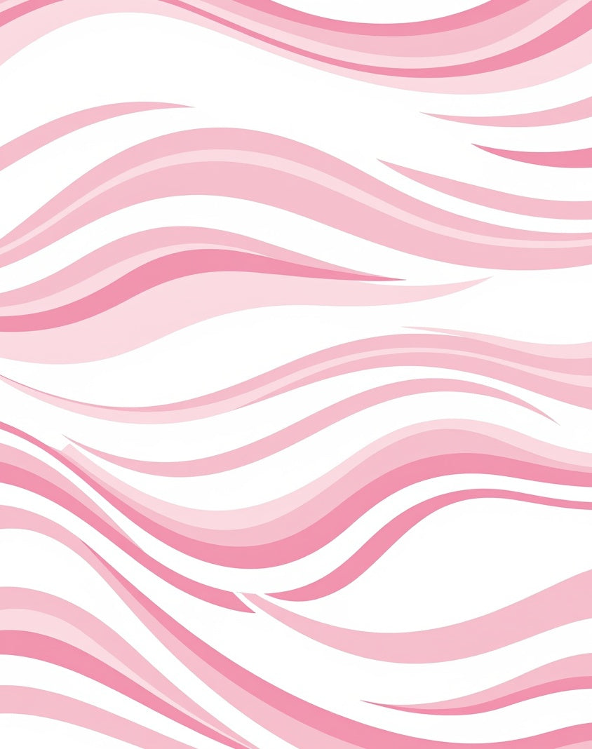 Soft Pink Wavy Stripes Rug