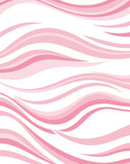 Soft Pink Wavy Stripes Rug
