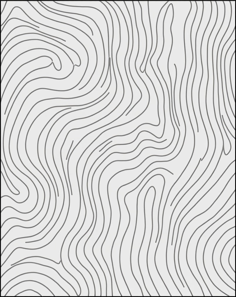 Abstract Wavy Line Pattern Rug