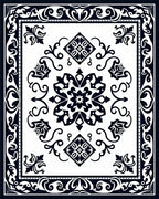Classic Paisley Intricate Border Design Rug