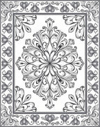 Elegant Filigree Floral Scroll Design Rug