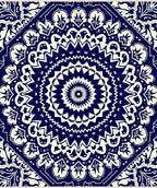 Intricate Starburst Mandala Pattern Rug