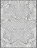 Abstract Organic Hexagonal Geometric Pattern Rug