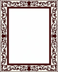 Ornate Floral Border Pattern Design Rug
