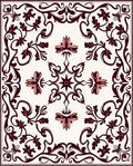 Elegant Floral Swirls And Accents Rug