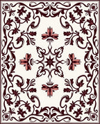 Elegant Floral Swirls And Accents Rug