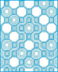 Tiling Octagonal Geometric Contour Design Rug