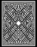 Bold Symmetric Tribal Geometric Design Rug
