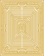 Golden Square Concentric Octagon Rug