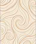 Swirling Organic Pattern In Warm Neutrals Rug
