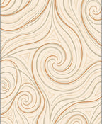 Swirling Organic Pattern In Warm Neutrals Rug