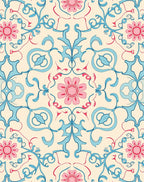 Vintage Floral Vine Pattern Rug