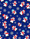 Playful Snowman Red Scarf Snowflakes Rug