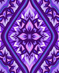 Vibrant Purple Diamond Fractal Rug