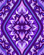 Vibrant Purple Diamond Fractal Rug