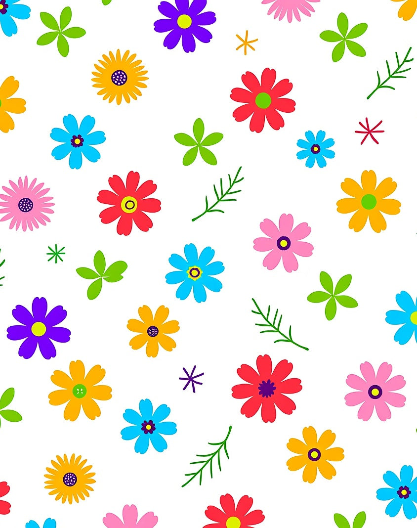 Bright Floral Pattern Design Rug