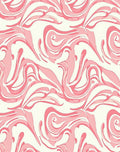 Abstract Pink Swirl Pattern Rug