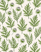 Green Leafy Botanical Pattern Rug
