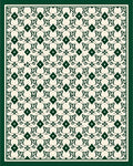 Classic Diamond Patterned Green Rug