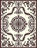 Classic Floral Swirl Border Design Rug