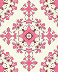 Vibrant Pink Floral Mandala Pattern Rug