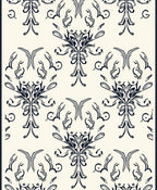 Classic Baroque Flourish Pattern Rug
