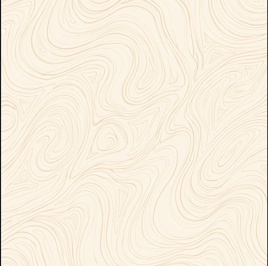 Cream Abstract Swirl Pattern Rug