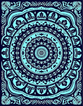 Ornate Floral Mandala With Intricate Symmetry Rug