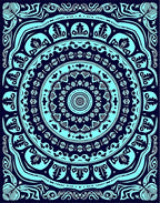 Ornate Floral Mandala With Intricate Symmetry Rug