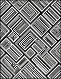 Maze Like Geometric Lines Pattern Rug