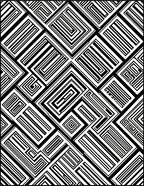 Maze Like Geometric Lines Pattern Rug