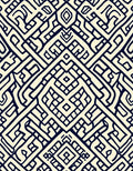Tribal Maze Pattern Design Rug